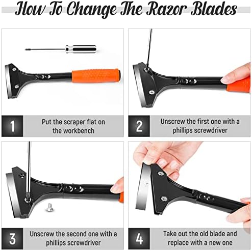 DIYSELF Razor Blade Scraper Tool with 10 Blades