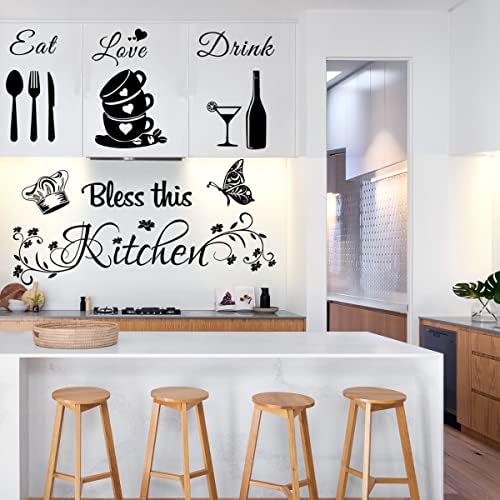 Bless This Kitchen Wall Stickers DIY Art Peel and Stick