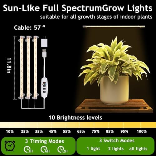 HOMKIRT 7 Tier Plant Stand with Grow Light