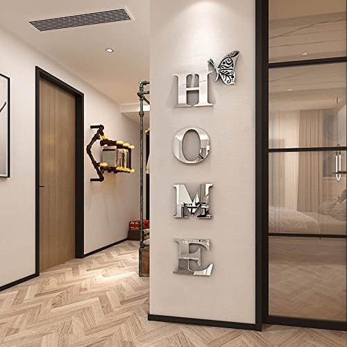 Silver Mirror Wall Sticker Decor Sign 472 X 153IN