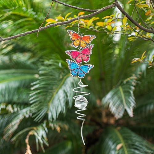 18 Inch Butterfly Wind Spinner Garden Decor