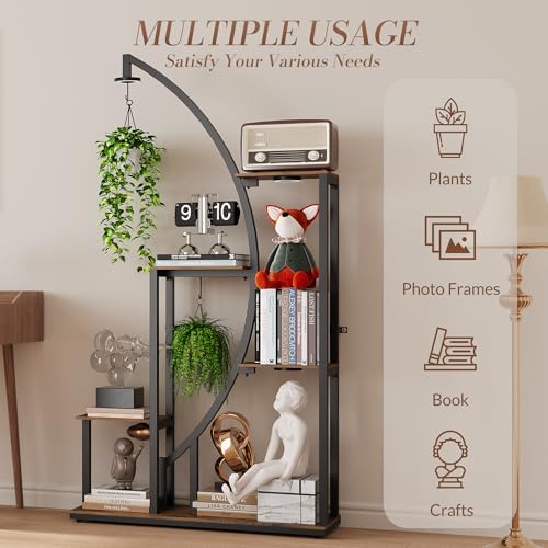 61 Inch Tall Metal Plant Stand with Adjustable Grow Lights