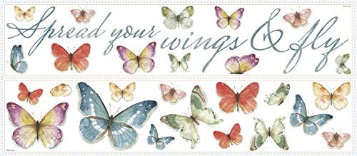 RoomMates Lisa Audit Butterfly Quote Wall Decals