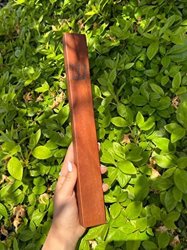 Wood Mezuzah Case with Scroll 13 Inches