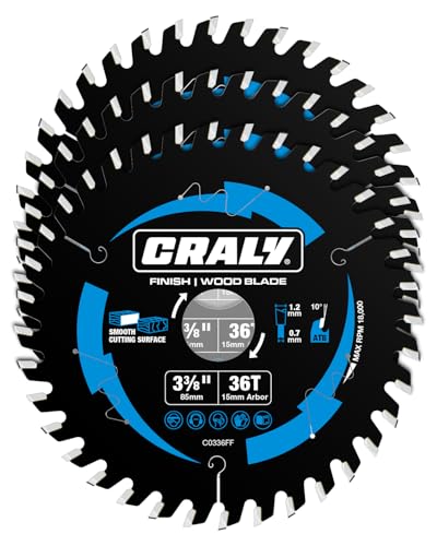 CRALY 3-38 Inch 36 Teeth Circular Saw Blade 3-Pack