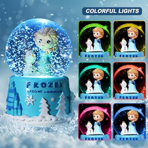 Princess Music Snow Globe with Automatic Snowflakes