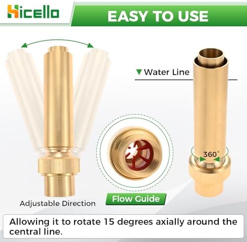 Brass Adjustable Jade Column Nozzle for Fountains