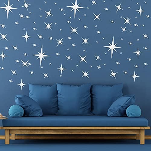 Zonon 82-Piece 3D Mirror Wall Sticker Decor Silver