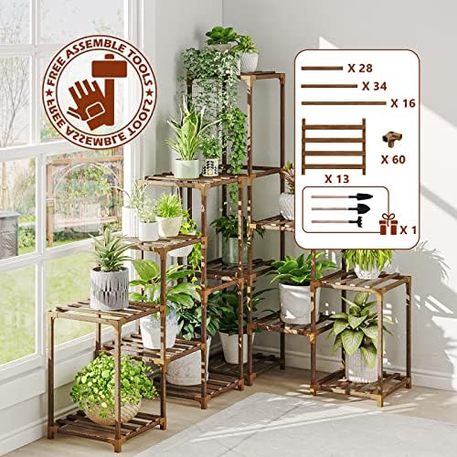 Bamworld 472 Inch Tall Plant Stand with 13 Slots