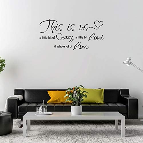 Outus Crazy Loud Love Wall Decal Vinyl Quote Art Family Saying