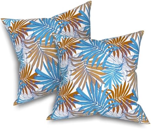 Melody Elephant Outdoor Throw Pillows 16x16 Inch Set of 2