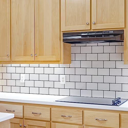 Art3d 10-Sheet White-Black Backsplash Tile for Kitchen and Bathroom