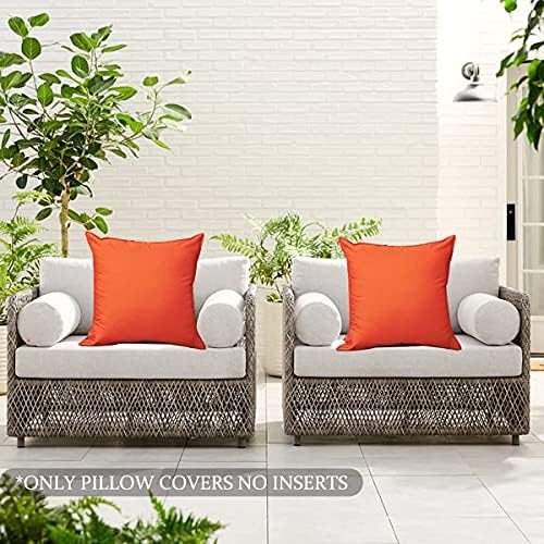 Pack of 2 Waterproof Outdoor Pillow Covers with Hidden Zipper