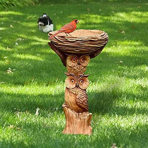 Lovskoo 866 In Bird Bath with Owl Pedestal