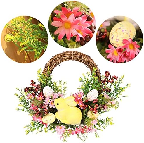 Hand-Woven Easter Bunny Wreath Outdoor Decor