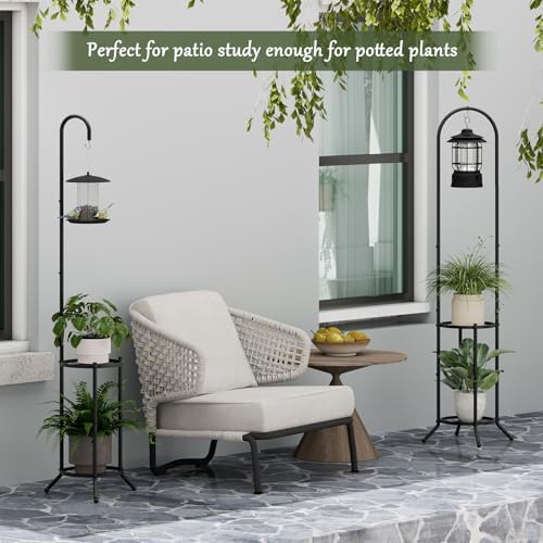 2-Tier Hanging Plant Stand for Indoor and Outdoor Use