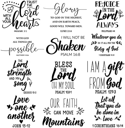 Sabary 12 Pcs Bible Verse Wall Decals Stickers