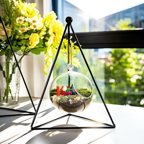 ZEERSHEE 3 Pack Metal Triangle Hanging Plant Stand