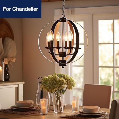 Frosted Flame Tip Chandelier Light Bulb 40W E12 6 Pack