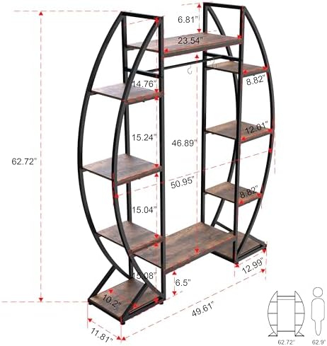 GiftGo Plant Stand with Grow Light 6 Tier Indented