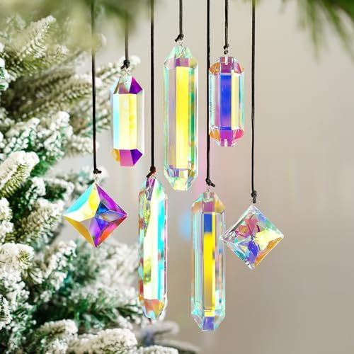 7 Piece Rainbow Crystal Sun Catcher Set