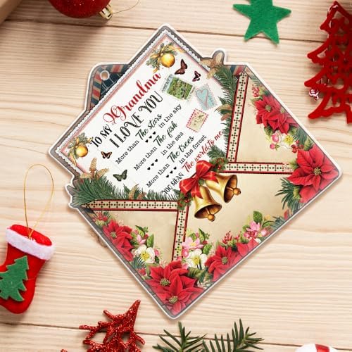 Bell Merry Christmas Decor Butterfly Clear Acrylic Ornament
