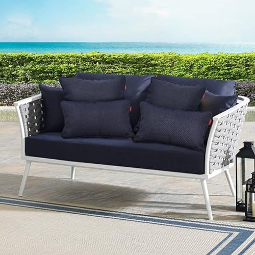 Pcinfuns 20x12 Inch Lumbar Pillows 2 Pack Blue Grey
