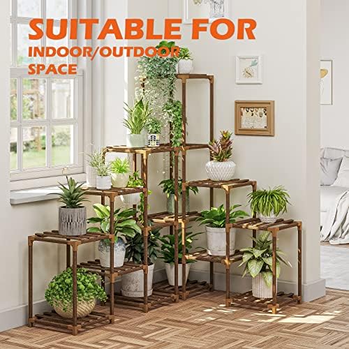 Bamworld 472 Inch Tall Plant Stand with 13 Slots