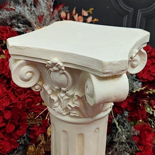 Classical Greek Ionic Column White Decor Stand