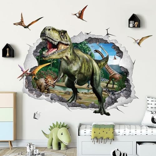 Wondever 3D Dinosaur Wall Decals for Kids Room