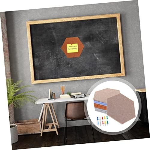 Amosfun 10pcs Hexagon Felt Bulletin Board Wall Decor