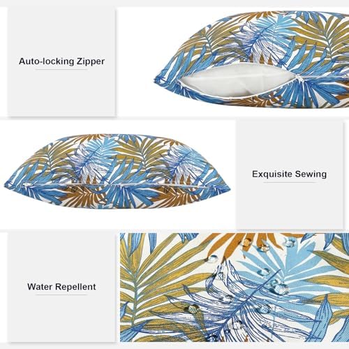 Melody Elephant Outdoor Throw Pillows 16x16 Inch Set of 2