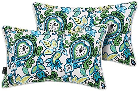 Pack of 2 Outdoor Waterproof Rectangular Throw Pillows with Insert