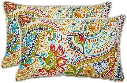 Pillow Perfect Paisley Accent Throw Pillow Set of 2