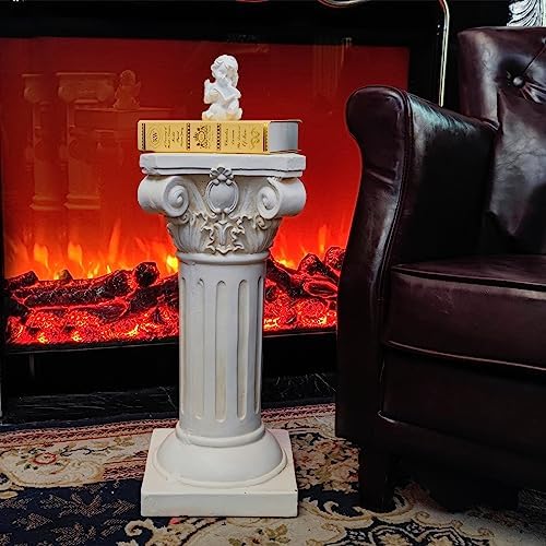 Classical Greek Ionic Column White Decor Stand