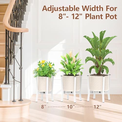 LASZOLA Heavy Duty Metal Plant Stand for Large Pots