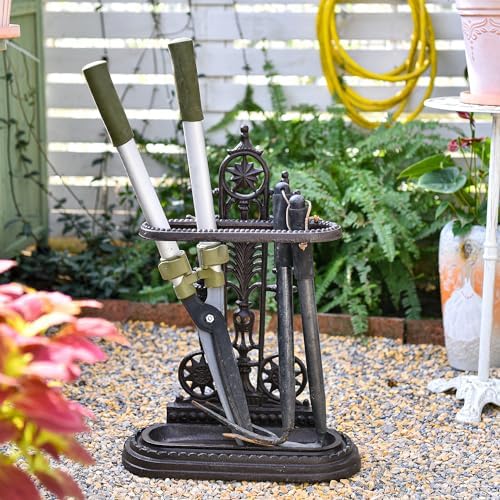 Sungmor Royal Style Cast Iron Umbrella Stand with Drip Tray