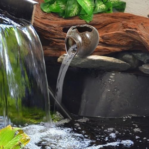 Elegant Outdoor Ceramic Jar Water Fountain for Garden and Patio