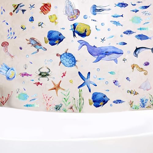116 Piece Ocean Wall Decals for Kids Room Decor
