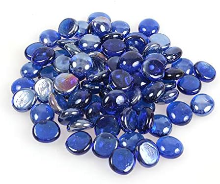 High Luster Reflective Fire Glass Gravel 17-19mm Sapphire Blue