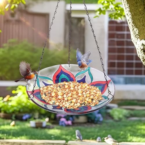 MUMTOP Hanging Bird Bath with Kaleidoscope Design