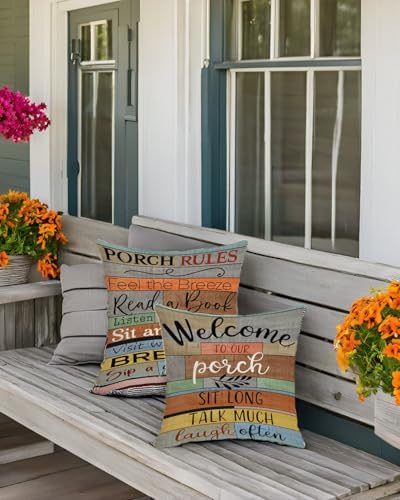 Jartinle Decorative Outdoor Pillow Covers 18x18 Inch