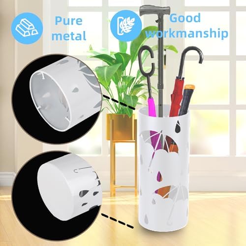 Umbrella Stand Rack for Entryway Freestanding Metal Holder 4-5 Umbrellas Capacity