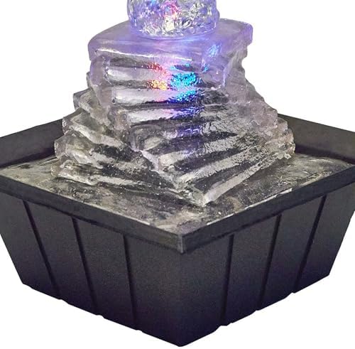 Elegant 8 Inch Indoor Water Fountain with LED Light