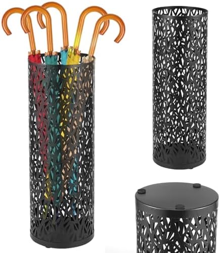 Stylish Metal Umbrella Stand Rack with Hollow Design