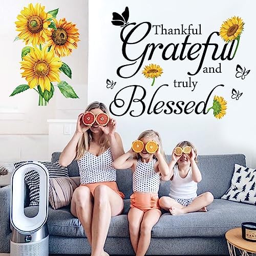 Flenlow Wall Stickers Sunflower Quote Design