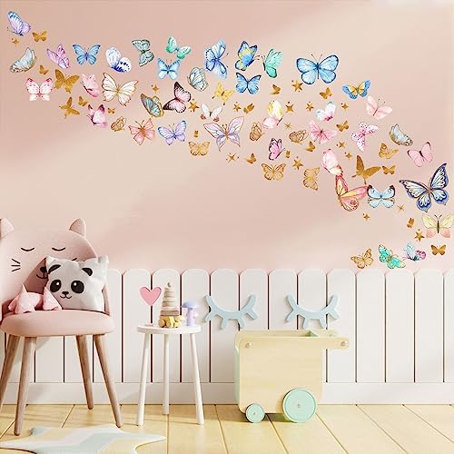 Glow in the Dark Butterfly Wall Decals Set
