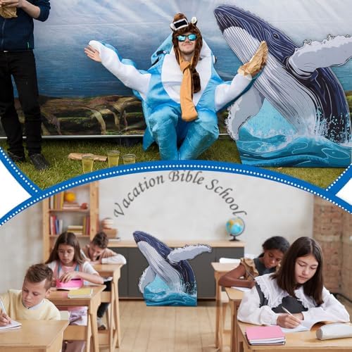 33 ft Great North VBS Whale Cardboard Cutout
