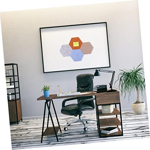 Amosfun 10pcs Hexagon Felt Bulletin Board Wall Decor