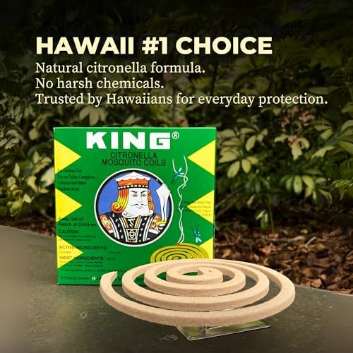 KING Mosquito Coils 60-Pack with 6 Stands for 8 Hours Protection